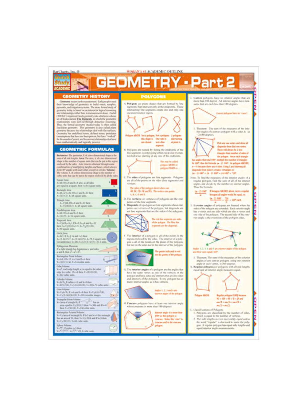 Geometry Part 2 3-Panel Laminated Guide