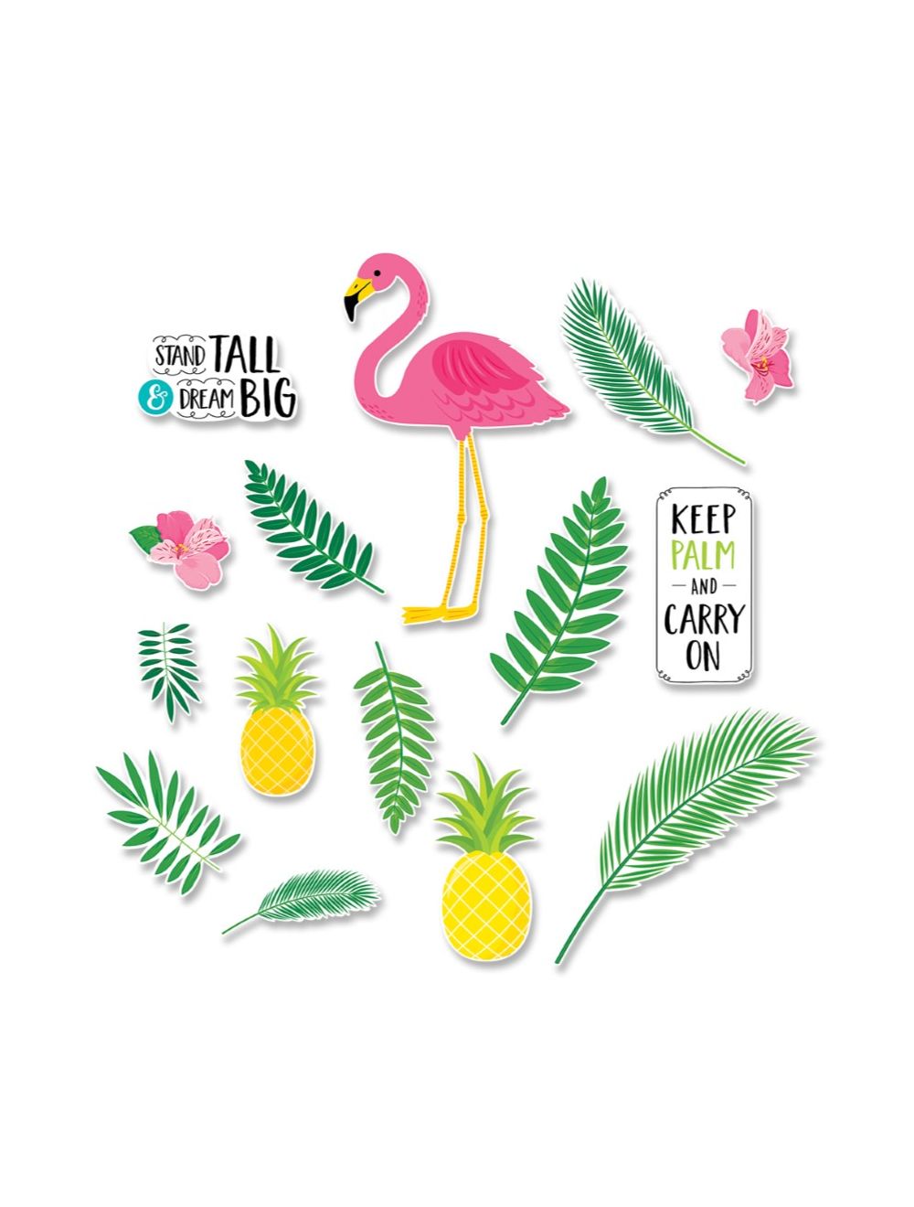 Palm Paradise Flamingo Fun Bulletin Board