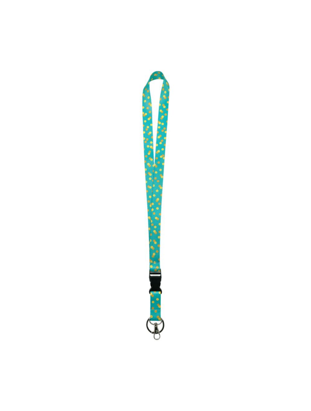 Teal Confetti Lanyard