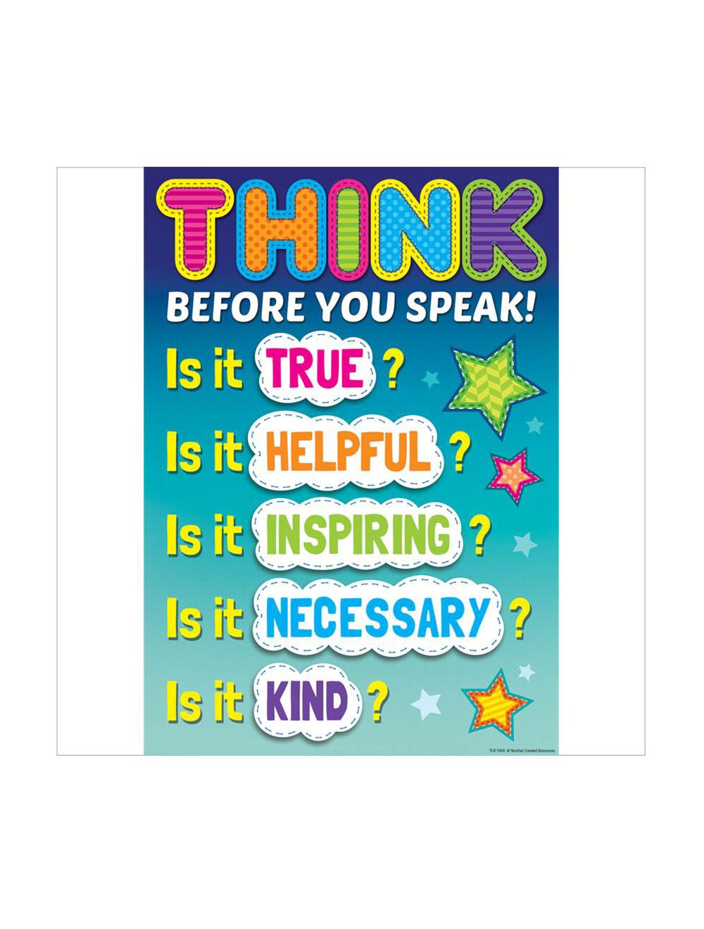 Think Before You Speak Positive Poster