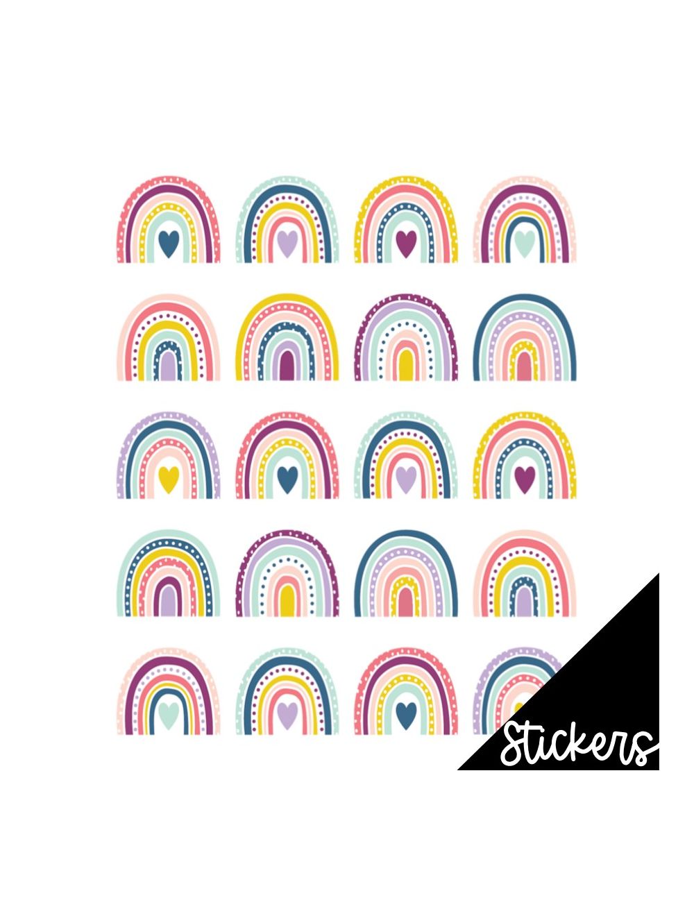 Oh Happy Day Rainbows Stickers