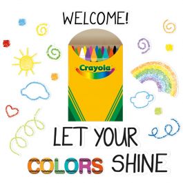 Crayola Let Your Colors Shine Bulletin Board