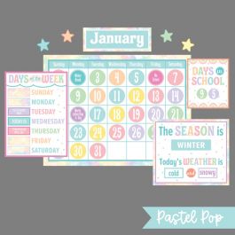 Pastel Pop Calendar Bulletin Board