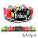 Schoolgirl Style Brights Birthday Crowns