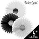 Schoolgirl Style Black & White Fans Cut-Outs