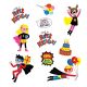 Superheroes Birthday Stickers