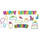 Color Harmony Wipe-Off Birthday Mini Bulletin Bd