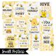 Buzzing Bees Positive Sayings Small Poster Pack