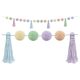 Pastel Pop Pom-Poms & Tassels Garland